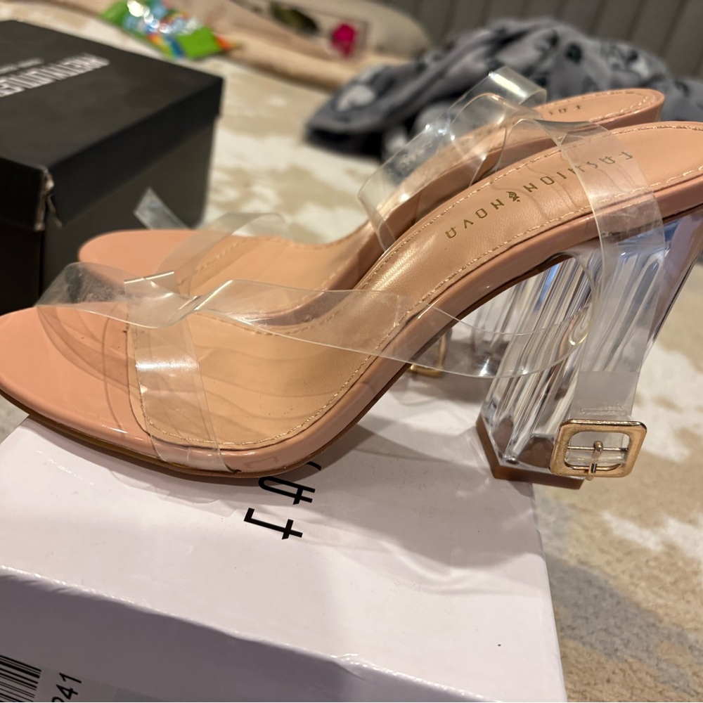 Fashion Nova Clear Heels